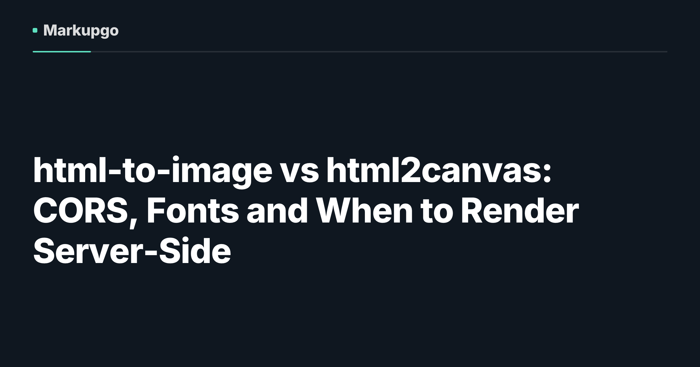 html-to-image vs html2canvas: CORS, Fonts and When to Render Server-Side