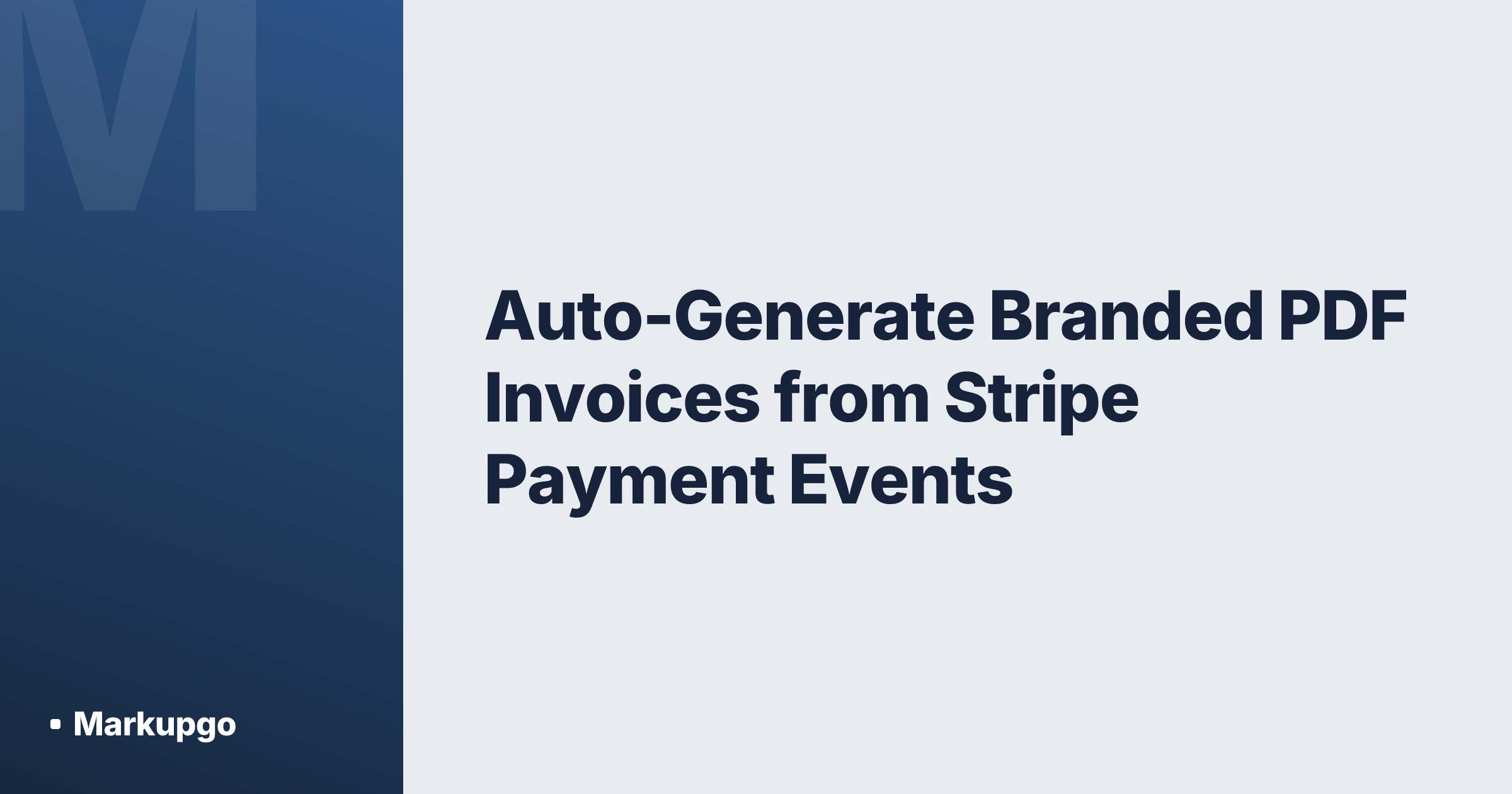 Auto-Generate Branded PDF Invoices from Stripe Payment Events